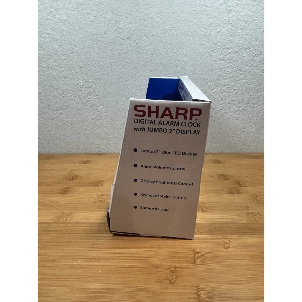 SHARP Easy to See Alarm Clock with Jumbo 2